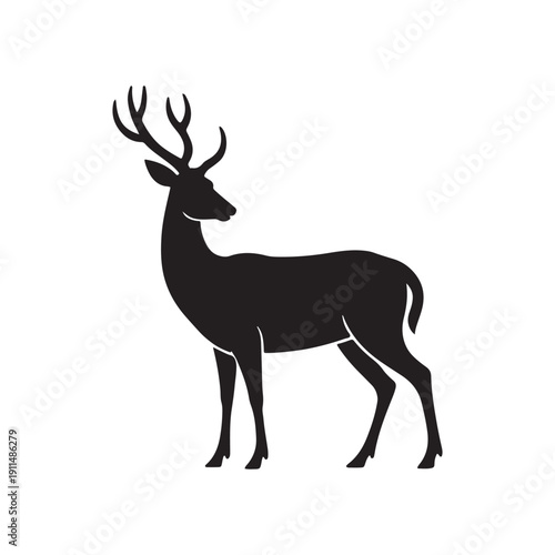 deer silhouette vector illustration