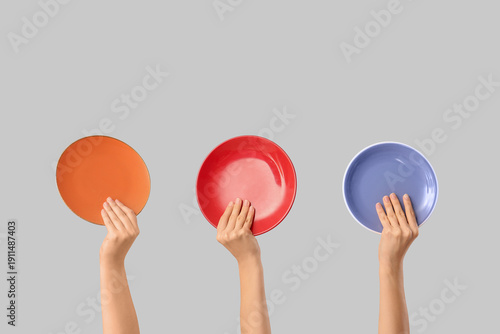 Female hands with different...