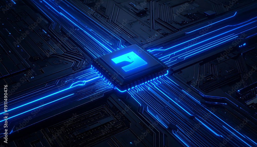Obraz premium Circuit board processor