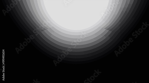 A grayscale gradient descends from bright white at the top to complete black at the bottom forming a curved arch like shape high quality professional detailed