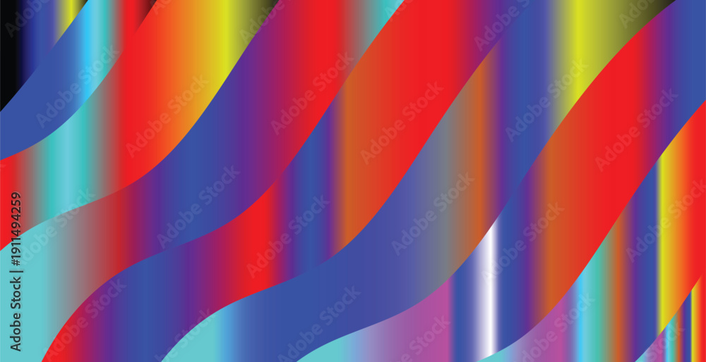 Obraz premium Diagonal Color Gradient Stripes Abstract Background