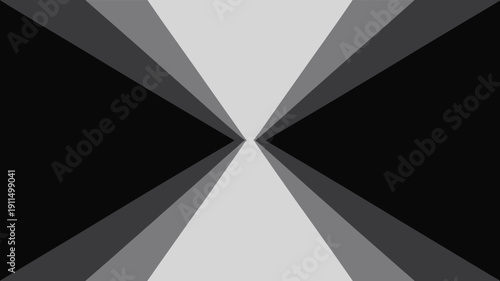 This image showcases a radiating pattern of grayscale tones converging from dark shades to brilliant white at a central vanishing point high quality professional detailed modern