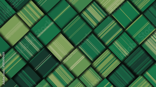 An abstract background showcases a geometric pattern of overlapping green squares creating a textured and modern visual design high quality professional detailed elegant stylish clean crisp