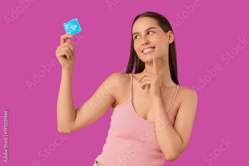 Thoughtful young woman with...