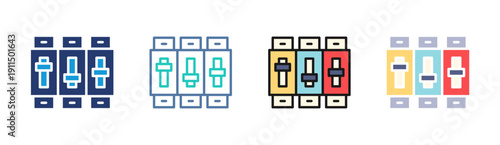Fuse Panel icon set multiple style collection