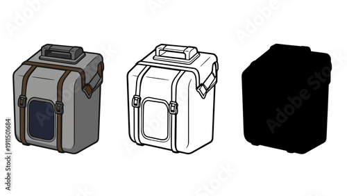 Laptop vector illustration with various design styles and colors