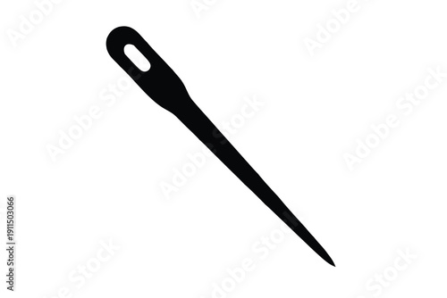 Sewing needle vector icon, Needle icon, Needle silhouette vector