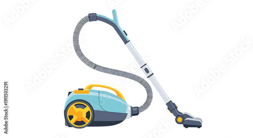 Efficient modern vacuum cleaner illustration for domestic cleanliness and advanced home maintenance solutions