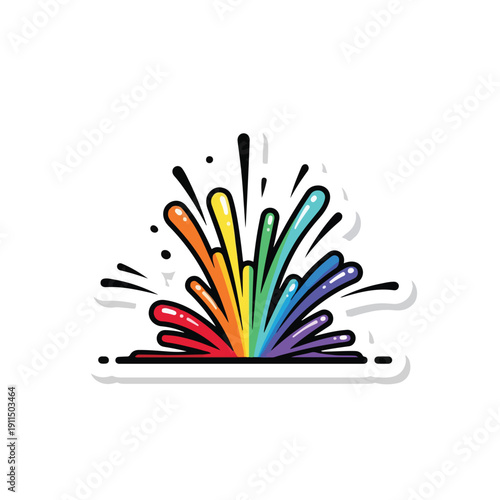 A colorful explosion of rainbow hues