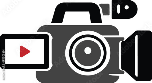 Vector art of video camera icon