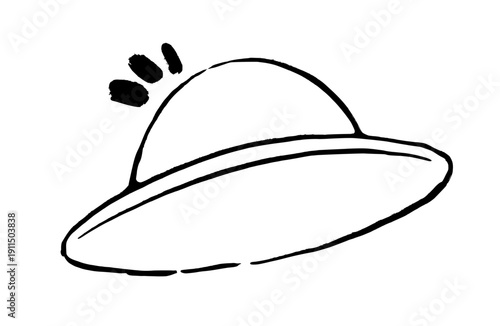 Adventure Safari Bucket Hat. Hand-Drawn Line Art Illustration for Hiking, Camping, and Outdoor Exploration.