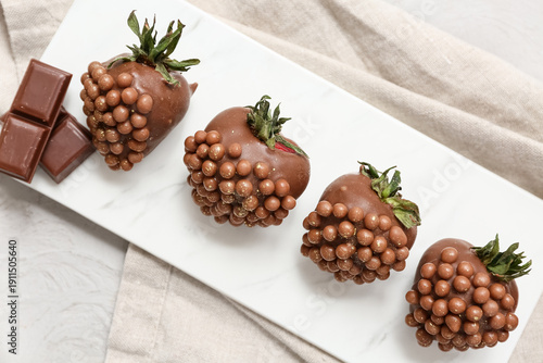 Plate with chocolate covere...