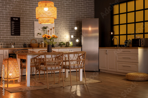 Interior of modern kitchen ...
