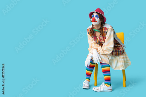 Young woman dressed as sad ...