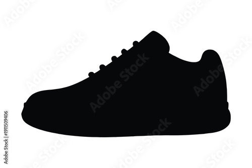 Running shoe icon. Sneaker silhouette. Vector illustration