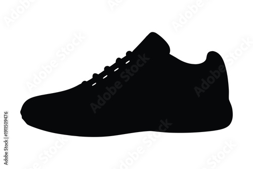 Running shoe icon. Sneaker silhouette. Vector illustration