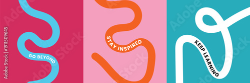 Vibrant abstract art with swirling patterns in pink orange and blue hues