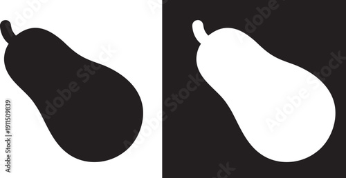 Papaya vector icon,  papaya fruit in various styles silhouette illustration on white background