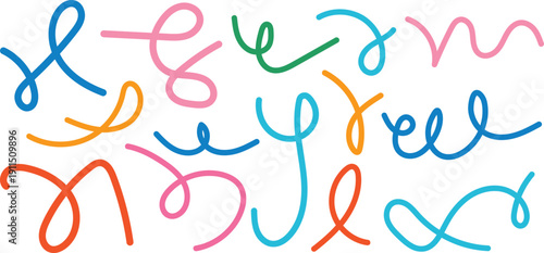 Colorful squiggly lines artwork