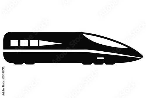 Bullet Train, Modern Transportation Icon