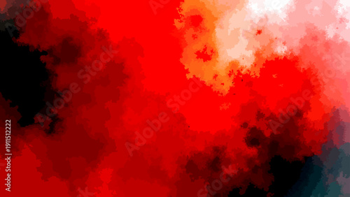 Vector Dynamic abstract artwork bursts with layers of saturated, fiery scarlet hues, creating visual intrigue. The artwork exudes artistic intensity. 