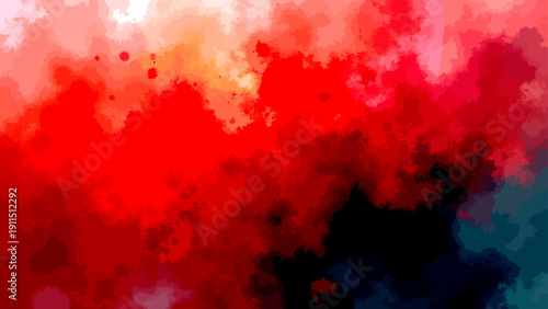 Vector Abstract display of swirling crimson and scarlet cloud-like formations, invoking intensity and raw emotion. Abstract depiction, evocative art. 