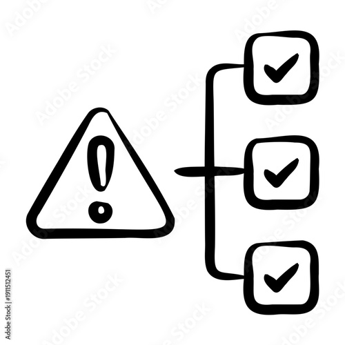 Crisis Checklist Icon - Handdrawn
