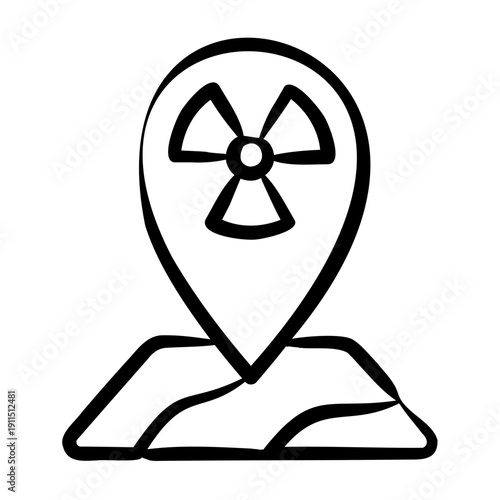 Hazard Mapping Icon - Handdrawn