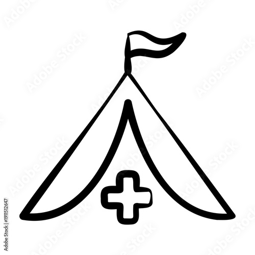 Field Hospital Icon - Handdrawn