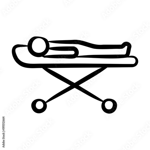 Patient Transport Icon - Handdrawn
