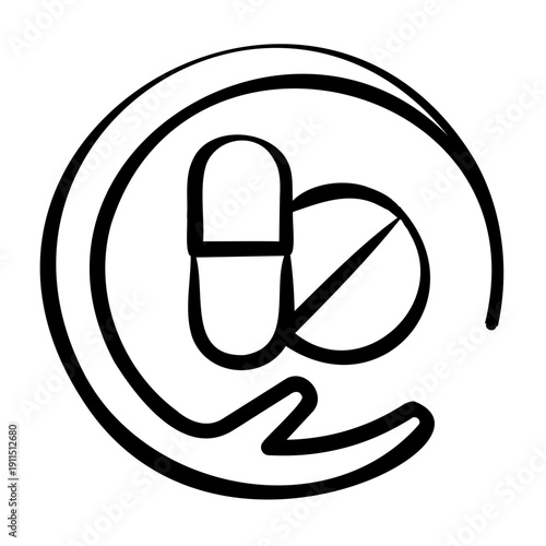 Medical Supplies Icon - Handdrawn