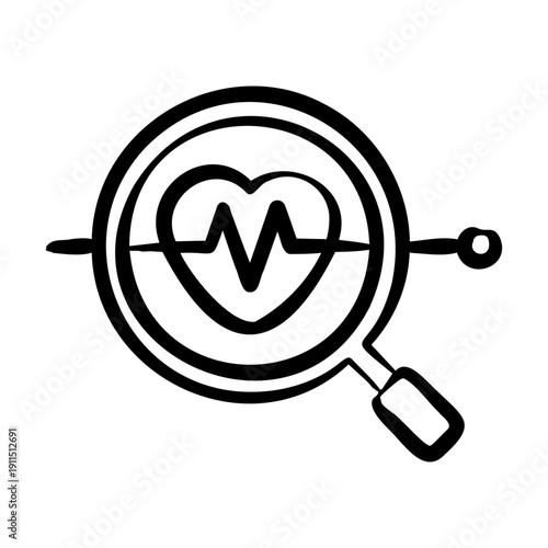 Health Monitoring Icon - Handdrawn