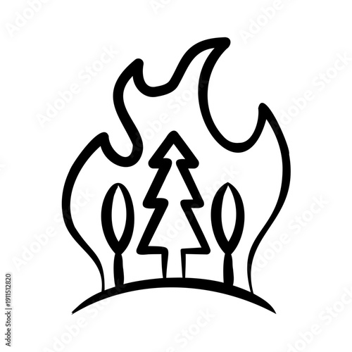 Wildfire Icon - Handdrawn