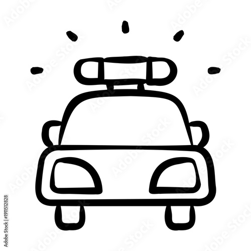 Security Patrol Icon - Handdrawn