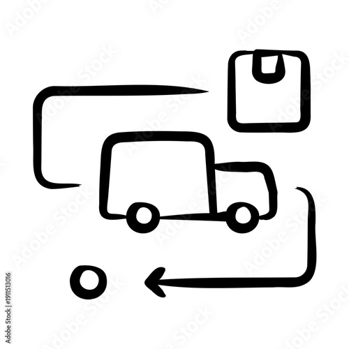 Supply Distribution Icon - Handdrawn