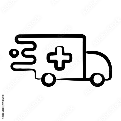 Emergency Logistics Icon - Handdrawn