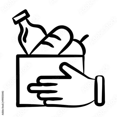 Donation Management Icon - Handdrawn