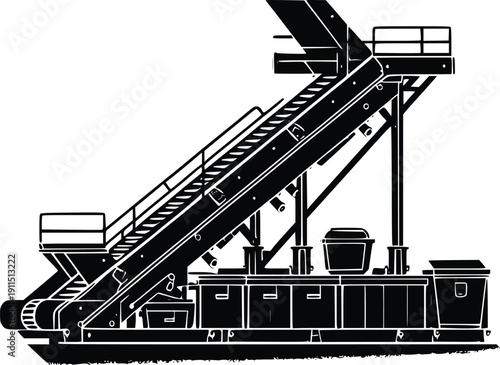 Industrial conveyor belt system for material handling and processing