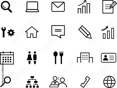 business icon set / ビジネスセット
