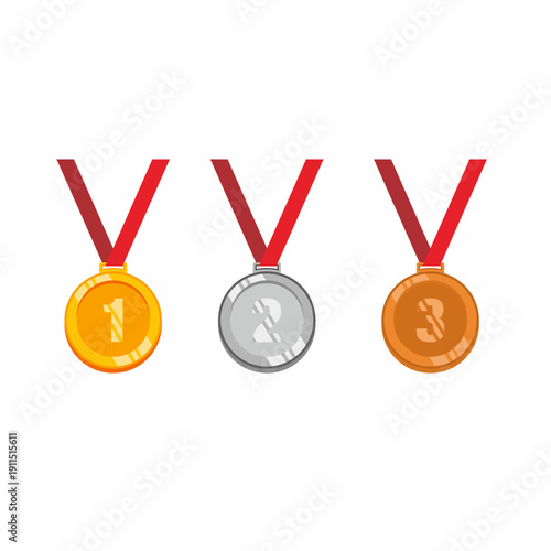 Medals for winners in sports Icon