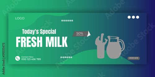 Special Fresh Milk Social Media Post Design Templates