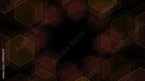 Abstract Hexagon Tunnel Animation - Geometric Background Loop