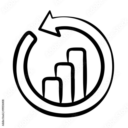 Economic Recovery Icon - Handdrawn