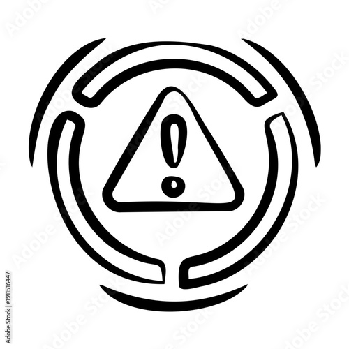 Early Warning System Icon - Handdrawn