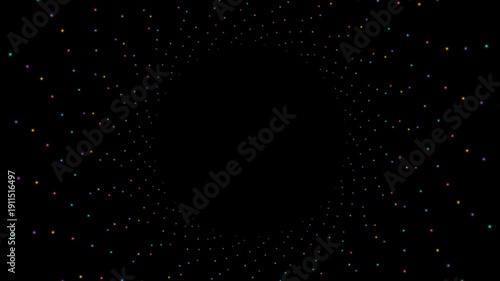 Colorful Star Particles Tunnel Effect Background Loop