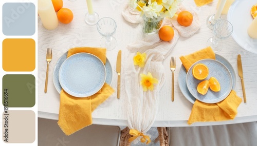 Beautiful table setting wit...