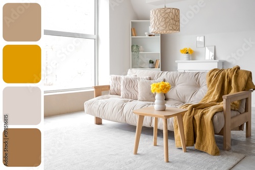Interior of light living ro...