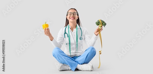 Female nutritionist with me...