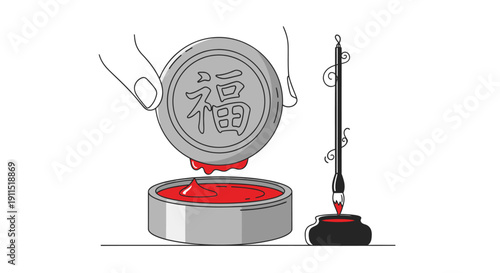 Chinese Coin Stamp and Seal.