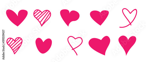 set of love design romantic sign and symbol 